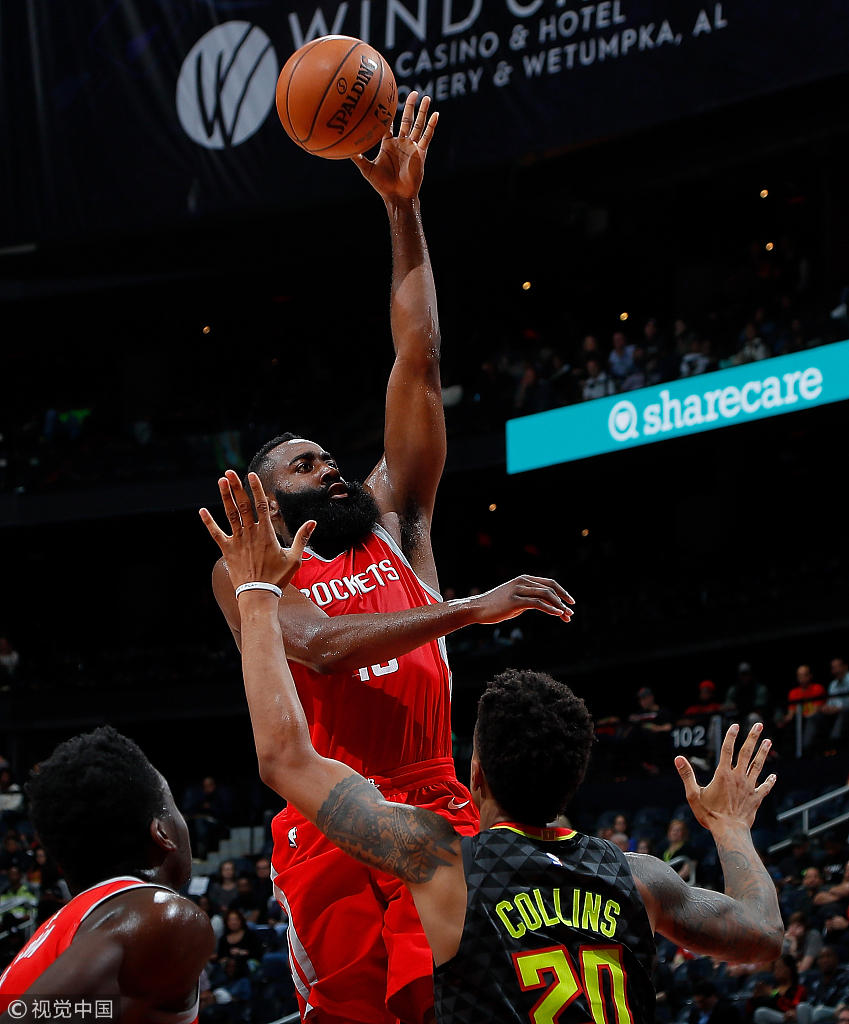 火箭客场战胜黄蜂，取得六连胜