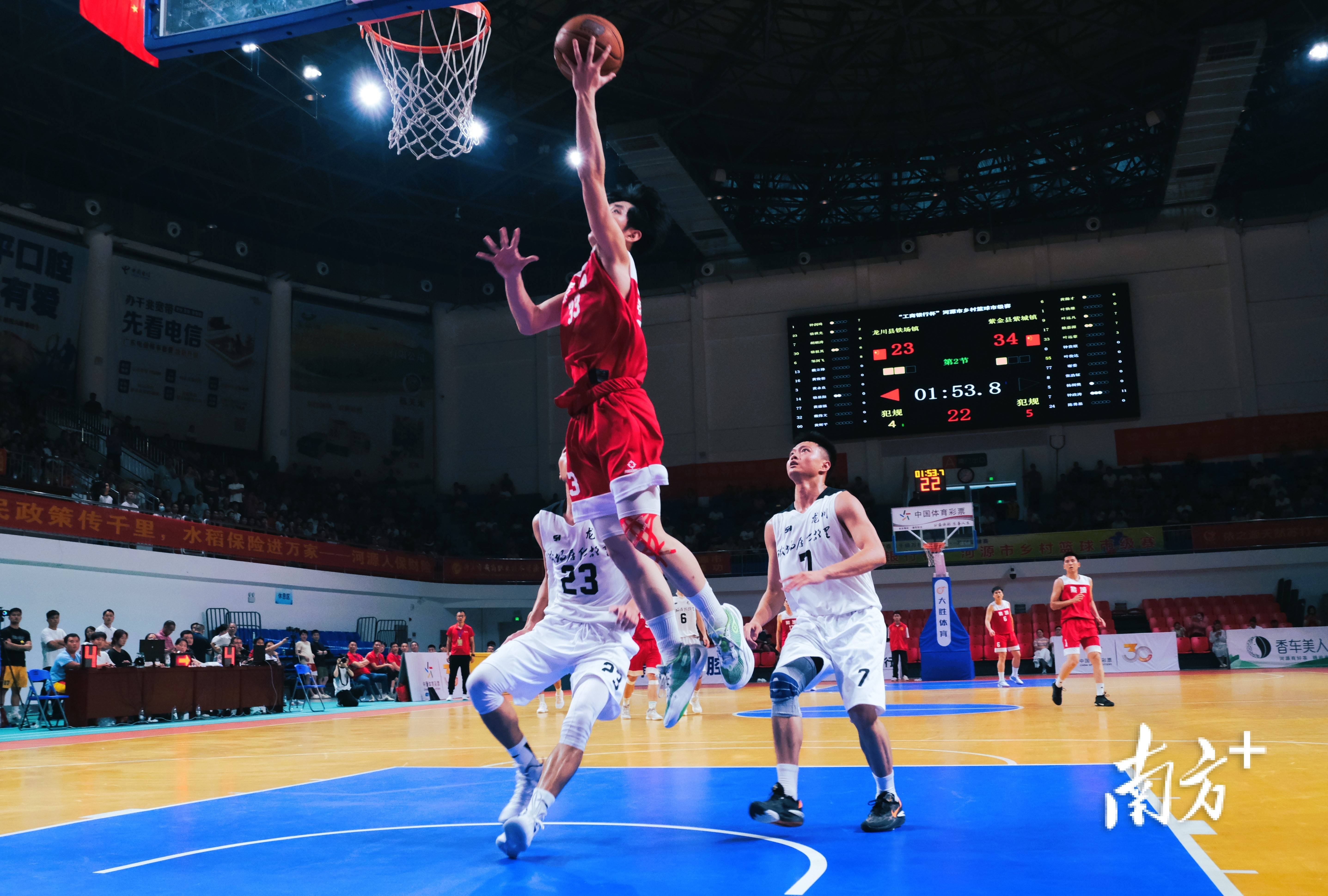 篮球比赛现场热闹非凡精彩纷呈