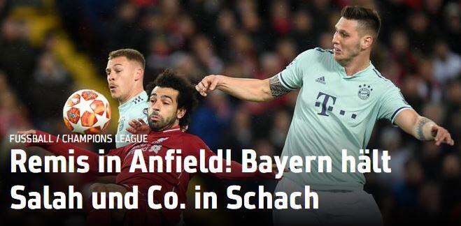 包含利物浦客场逼平拜仁，晋级希望丝毫不减的词条